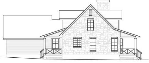 East Elevation image of The Woodville House Plan